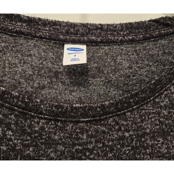 Old Navy Maternity Dress Long Sleeve Swing Dress Black Heathered Womens Size‎ S - Picture 3 of 5